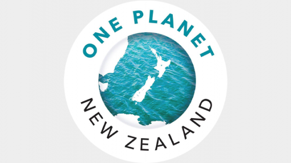 One planet New Zealand, map of New Zealand in waters next to Australia