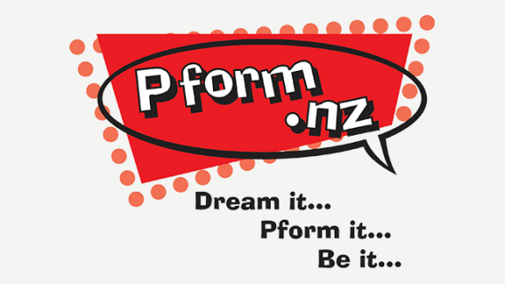 Pform.nz logo: dream it, pform it, be it